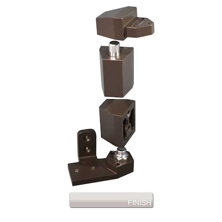 International Door Closers 3/4 Offset Pivot Set For Left Flush Doors, AL Baked Satin Aluminum Paint OP-3001-AL-LH